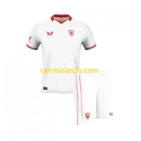 Camisolas de futebol Sevilla FC Criança Equipamento Principal 2023/24 Manga Curta